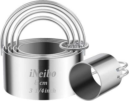Professional Baking Tools Biscuit Cutter Set Dough Blender/Cutter round Cookies Cutter with Handle + Pastry Scraper+Egg Separator Heavy Duty Baking Dough Tools Pastry Utensils (Baking Tools)
