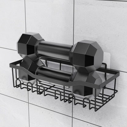 Shower Storage Shelf Bathroom Shower Shelves, Wall Shelves for Shower Storage, Rustproof Stainless Steel Drill-Free Shelves, 6 Piece Large Capacity Shower Hanging Shelves. White