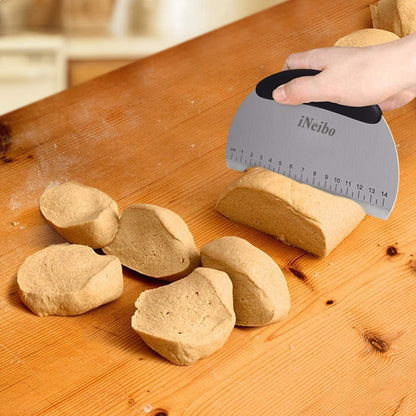 Professional Baking Tools Biscuit Cutter Set Dough Blender/Cutter round Cookies Cutter with Handle + Pastry Scraper+Egg Separator Heavy Duty Baking Dough Tools Pastry Utensils (Baking Tools)